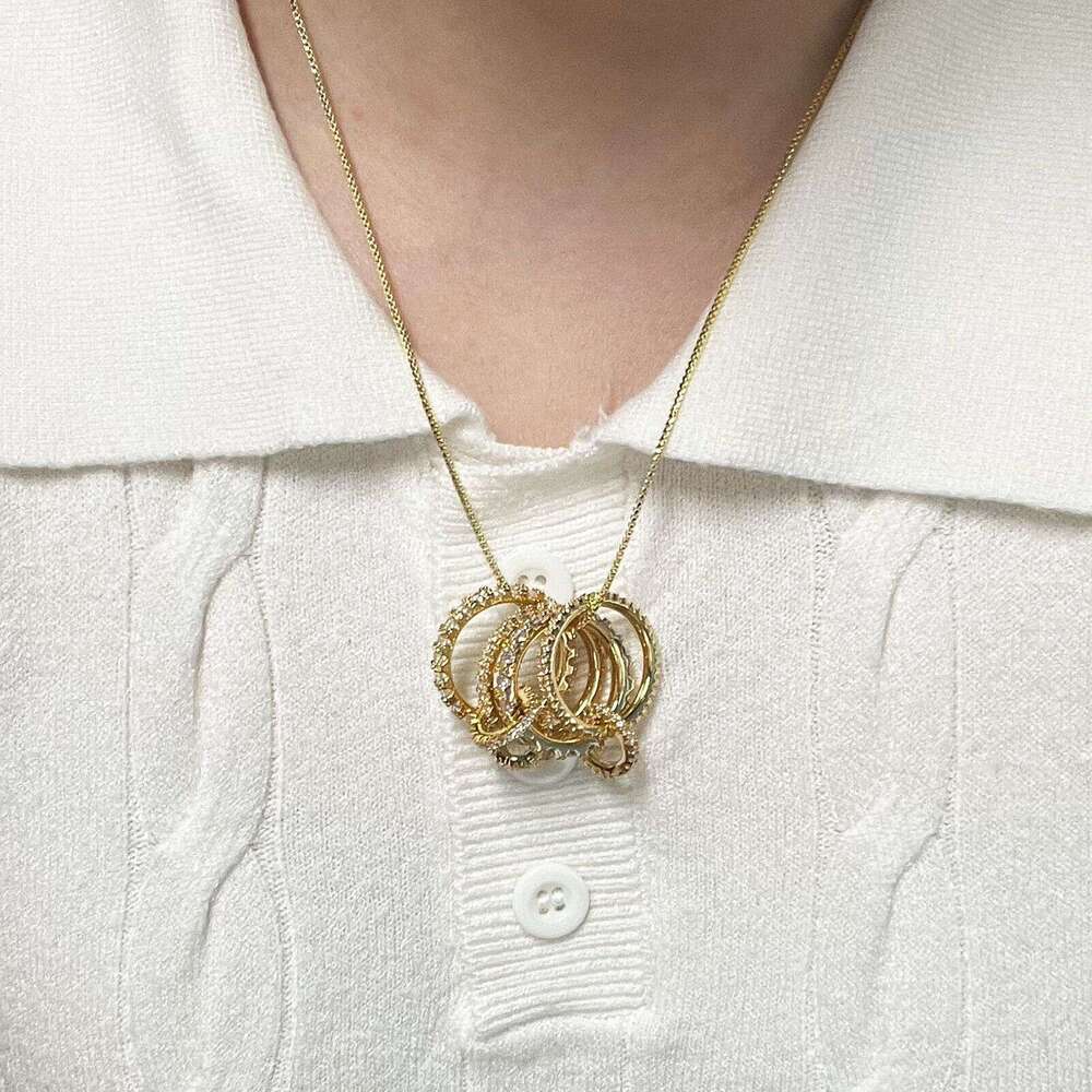 New 4-Ring Stacking Inlaid with Full Zircon Couple Rings Exquisite Fashion Jewelry