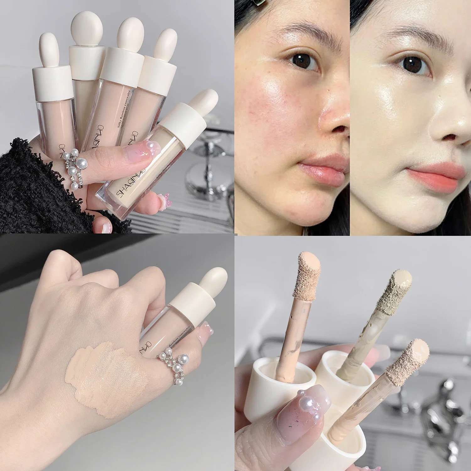 Moisturizing Liquid Contouring Concealer Cream Makeup Waterproof Lasting Cover Acne Dark Circles Foundation Face Korean Cosmetic 250730