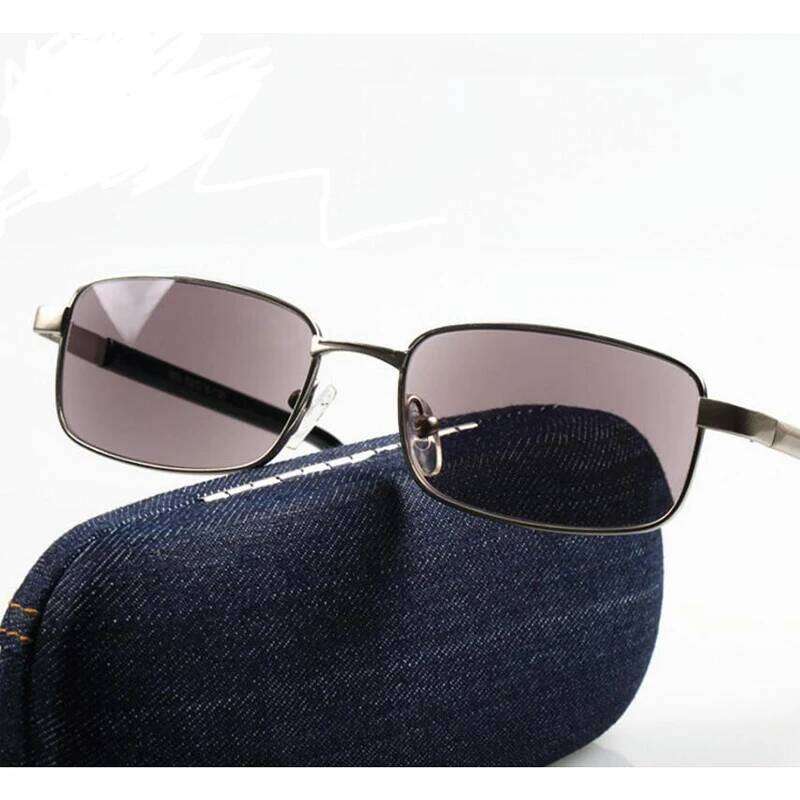 Metal Frame Photochromic Reading Sun Glasses Men Women Presbyopia Eyeglasses Sunglasses Discoloration Diopters 1.0 to +4.0 L2