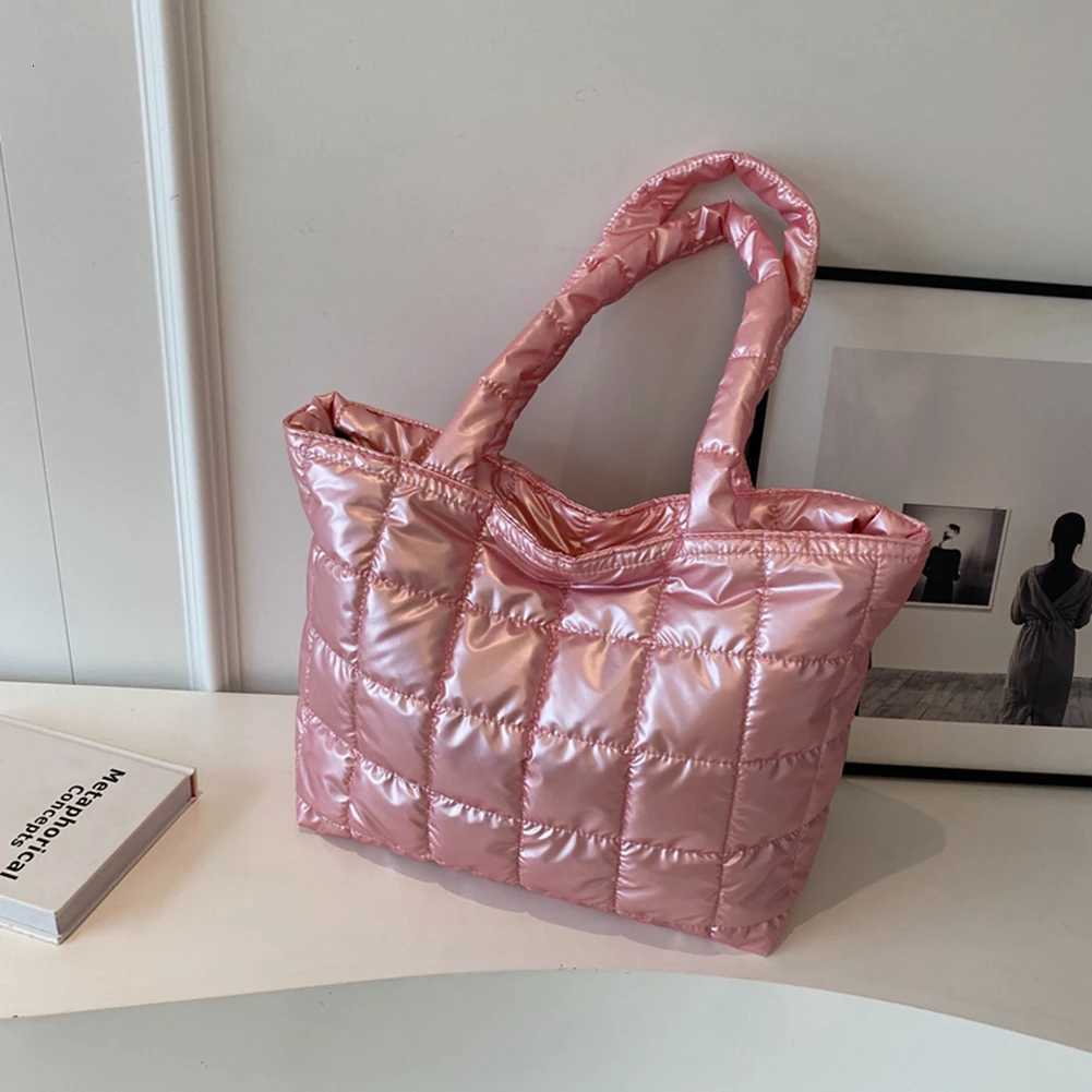 100% Cotton Linen Cotton Linen Bag Zipper Closure Plain Check Bag Gloss Surface Cloud Bubble Bag Basic Style for Shopping Traveling Y250730