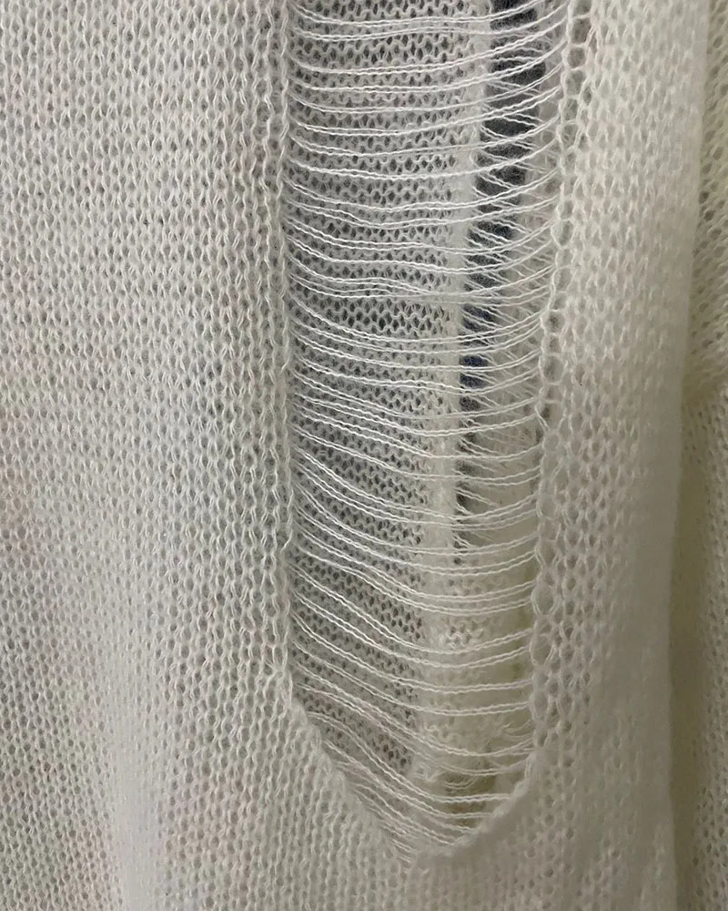 Oblique Shoulder Hollowed Out Top Casual Lazy Pullover Loose Knit Womens Autumn Hollowed Out Sweater Long Sleeve Womens Trend 250723