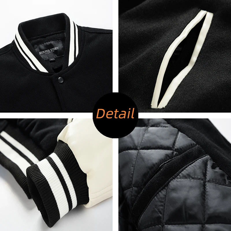 Classic n Varsity Jacket Autumn Mens Casual Color Block Button Up For Spring Fall School Baseball 250730