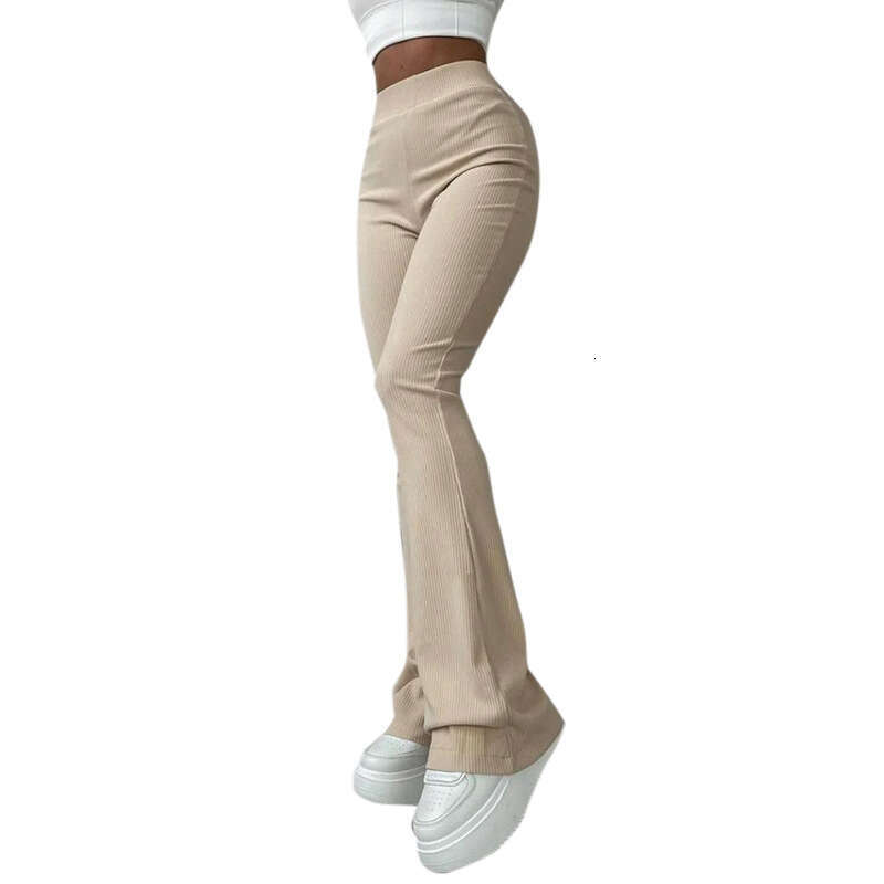 Multicolor Bobi M22pt447 Women's Spring Summer New Solid Color Slim Fit Fashion Flared Pants B5