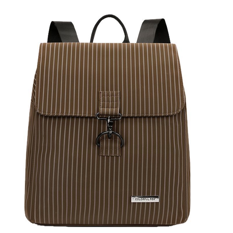 Colorful Fox Striped New British Style Commuting Travel Versatile Waterproof Backpack ddmymoon