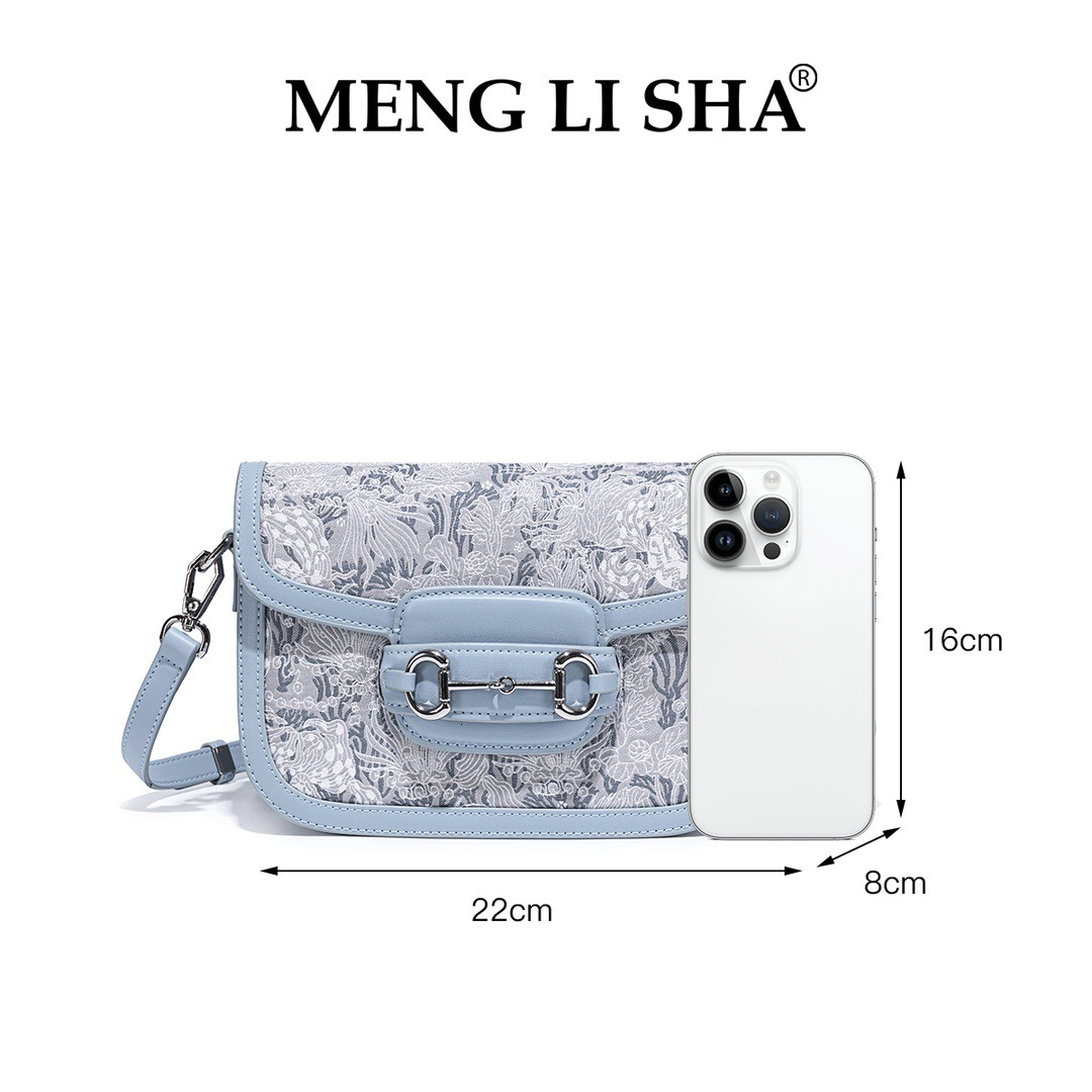 2025 Spring Summer New Niche National Style Embroidered Shoulder for Work Commute Textured Handbag Women's Crossbody Bag ddmymoon