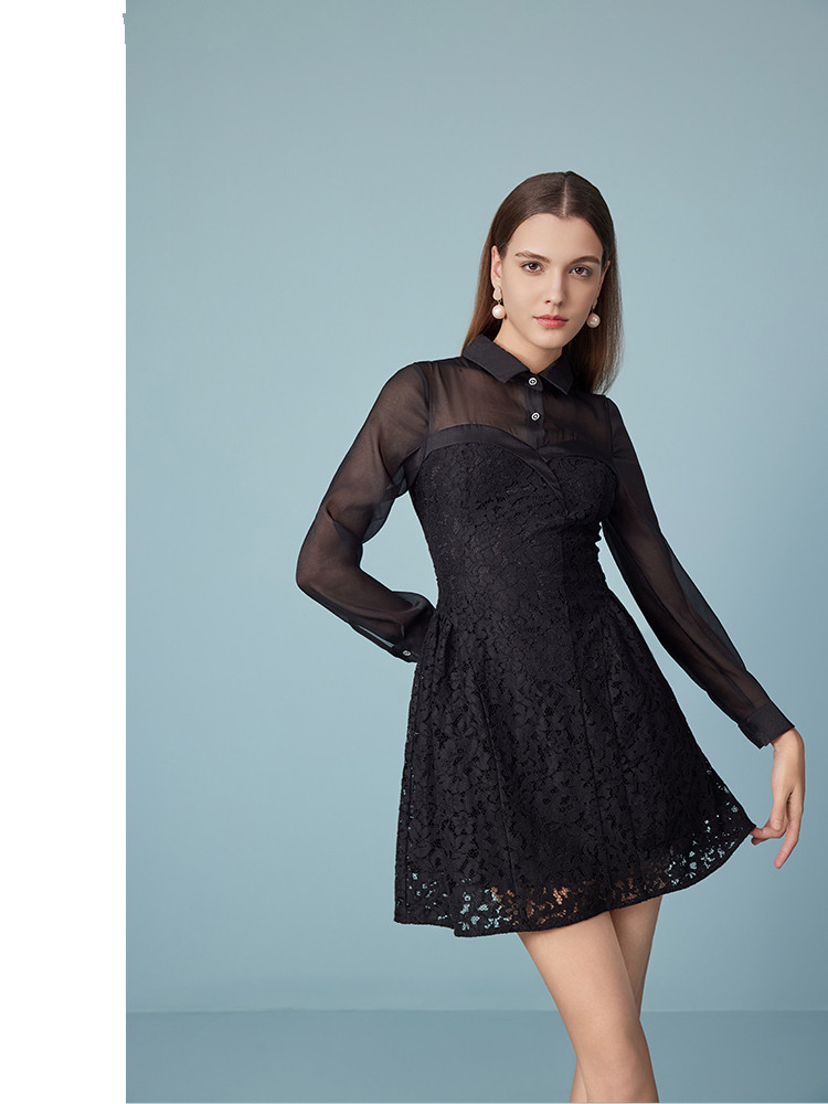 Women's Elegant Black Lace Mini Skirt High Waist Mesh Splicing Short Skirt Party Summer Resort Wear Office Women Clothing 6116308