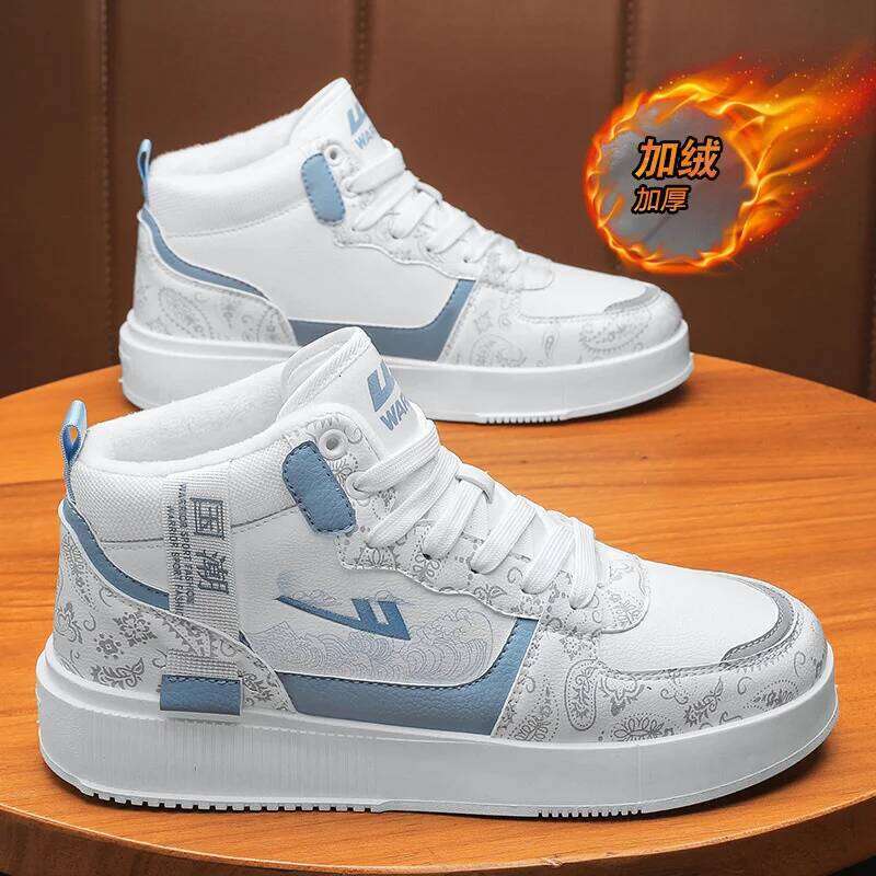 Winter wrap around the ankle veet, keeps warm Men's Trendy Versatile Casual Board Shoes Sole Surf