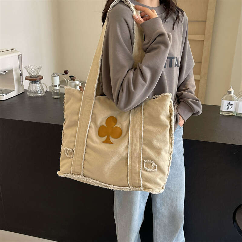 Denim Canvas Large Capacity Shoulder Tote New Design Travel Commuting Bag