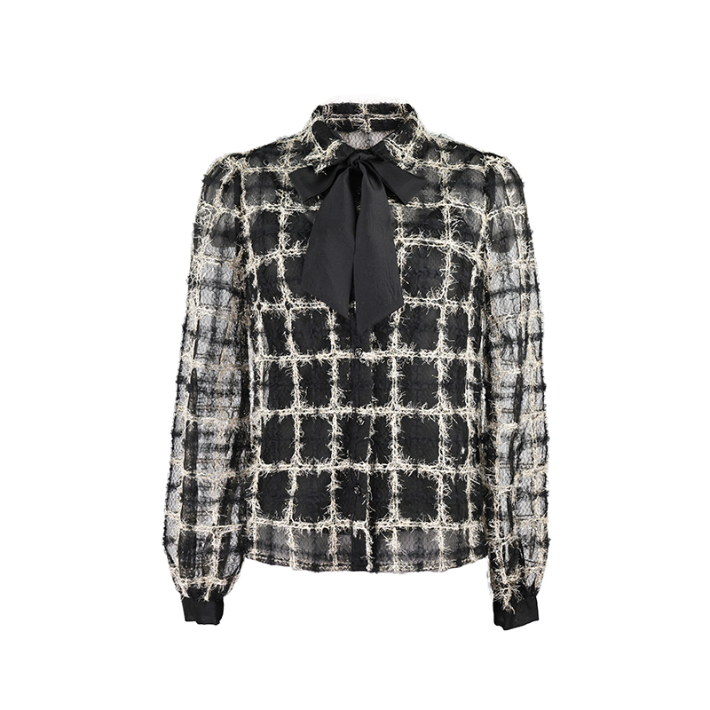 Womens Elegant Black Tops and Blouses Dressy Casual Lace Floral Blouse Women's Embroidered Mesh see-through Chanel Style Top Long Sleeve Shirts 6