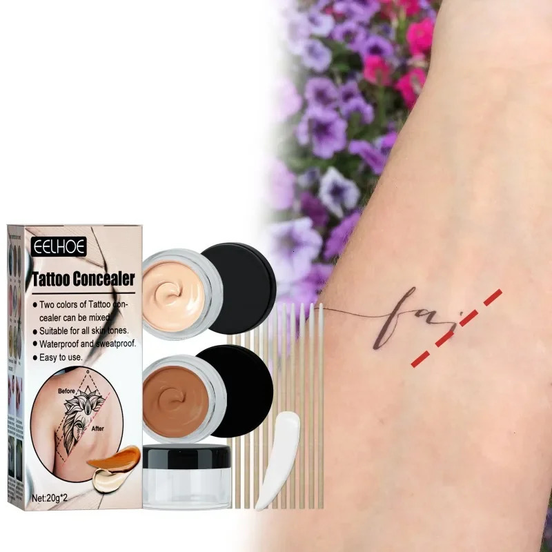 Two Color Tattoo Concealer Birthmark Scars Invisible Waterproof Sweat Proof Make Brighten Skin Base Foundation Cover Conceal 250730
