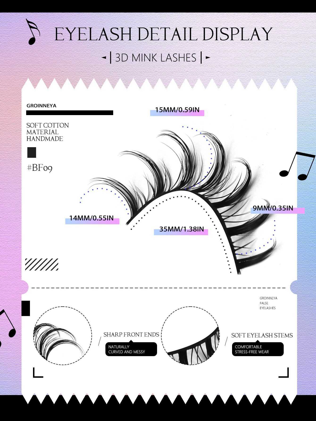 ROINNEYA Manga Eyelashes Natural Wet Lashes Natural Long Curl Long-lasting LashSoft Faux Mink Lashes Extension Makeup Z250730