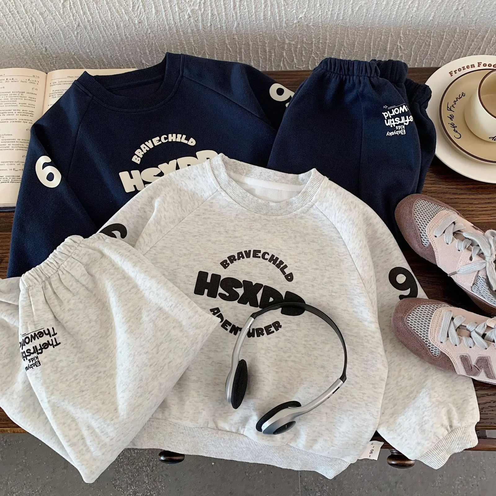 Autumn Baby Boy Sets Round Neck SweatshirtElastic Waist Sweatpant Toddler Boys Sport Sets Long Sleeves Loose Kids Baby Boy Sets 250729