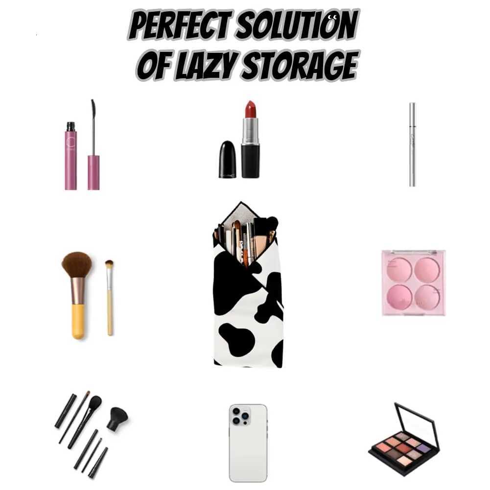 Self-adhesive Makeup Organizer Female Toiletry Kit Bag Make Up Case Storage Pouch Lady Box Cosmetic Bag Organizer Travel Storage Y250729