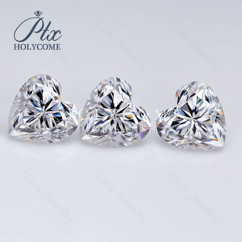 Moissanite Stone Heart Shape Wholesale Extremely Shiny Quality Multiple Shapes Top D Color Vvs1 Jewelry Making Materials Loose Stone with GRA Certifie