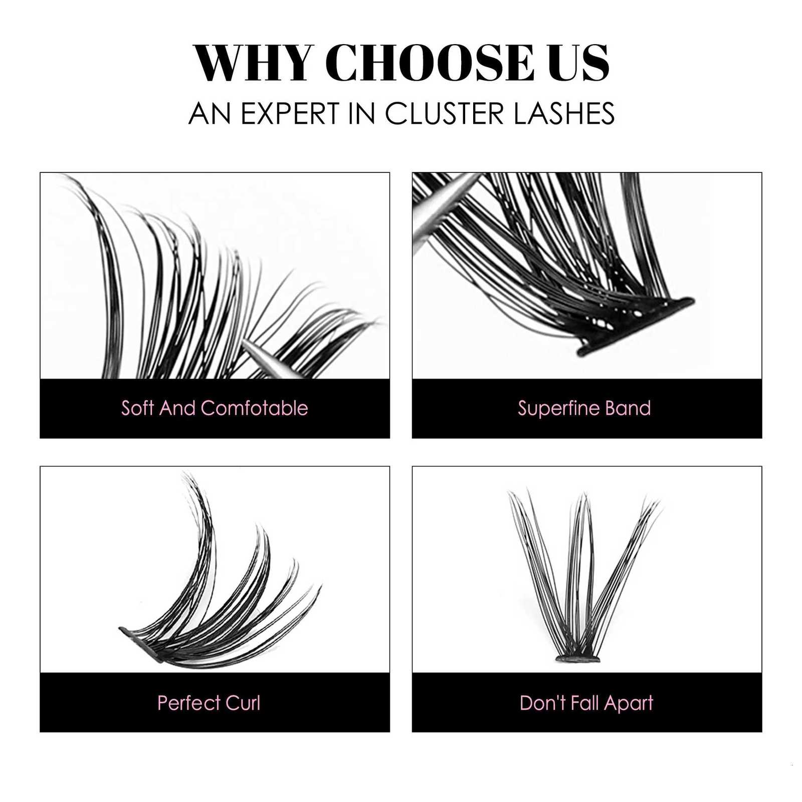 200 PCS Eyelash Clusters Lash Bond and Seal Makeup Tools DIY Eyelash Extension Kit for Gluing Eyelashes Gluing Glue Accessories Z250730