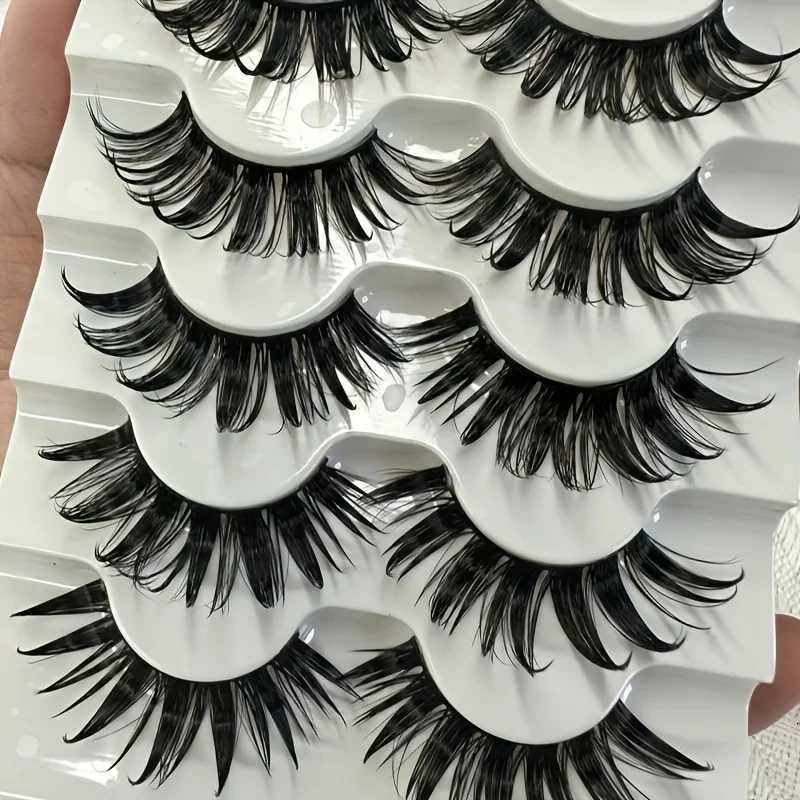 10 pairs of manga eyelashes Japanese role-playing spiky eyelashes 16MM thick artificial mink doll eyelash extension set Z250730
