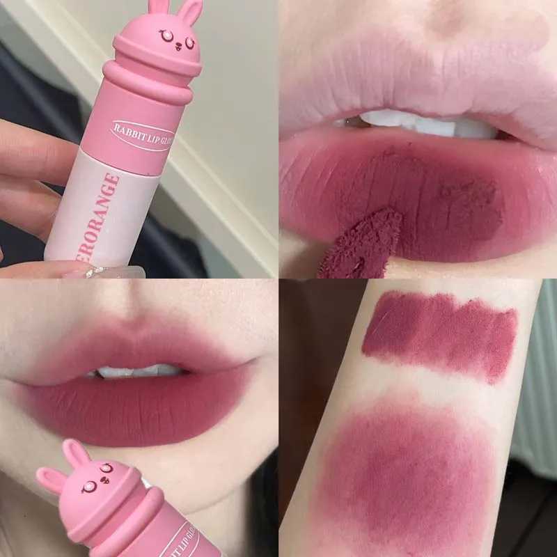 Waterproof Long Lasting Lipstick Cute Rabbit Matte Velvet Lip Gloss Easy To Color Lip Mud Liquid Lipstick For Women Makeup G250729