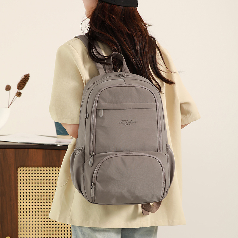 Colorful Fox New Women's Versatile Fashion Backpack Casual Solid Color Simple School Bag ddmymoon