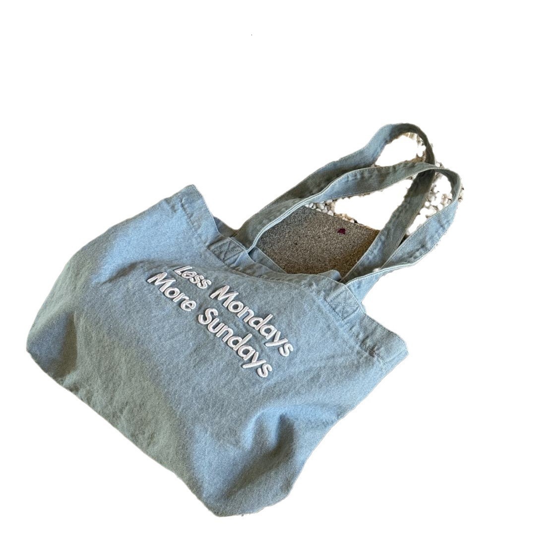 2025 designer's new retro commuting denim single shoulder women's handbag