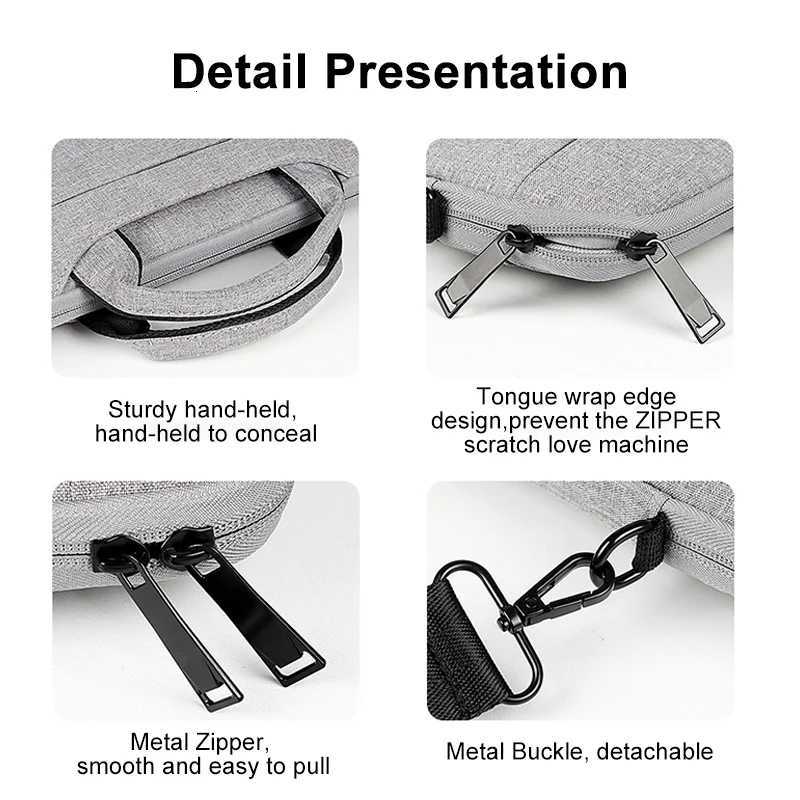 Laptop Bag Sle Case Shoder Handbag Notebook Pouch Briefcases 13 14 15 15.6 inch For MacBook Air Pro 13.3 15.4 HP Asus Dell y250730