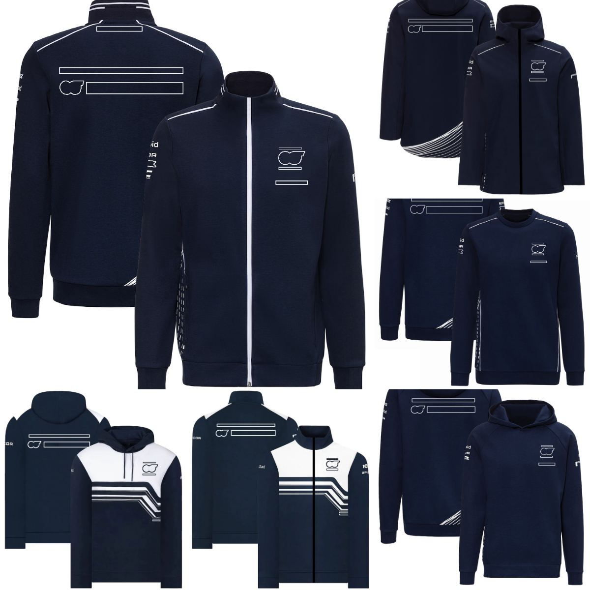2025 New F1 Formula 1 Team Racing Suit Hoodie Driver Casual Hooded Sweatshirt Spring Autumn Men's Pullover Zip Sweat Jacket free shipping