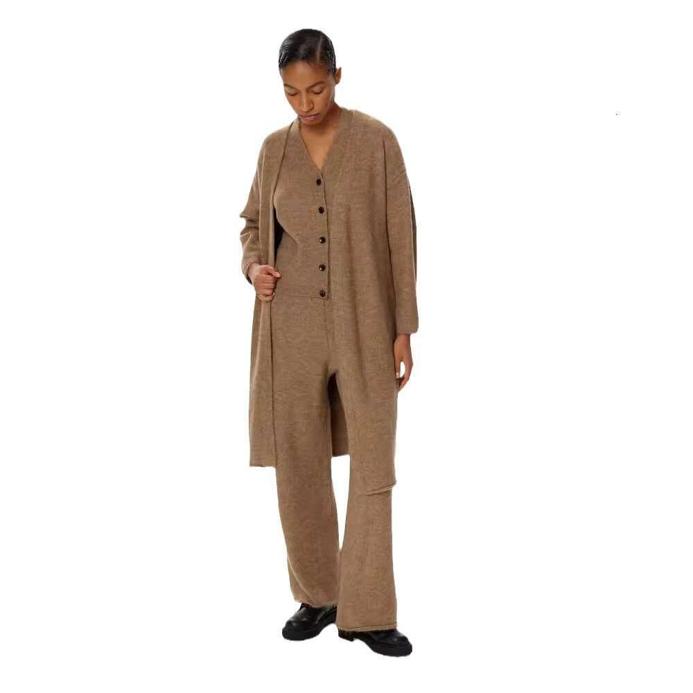 Autumn Winter New Knitted Three-Piece Set For Women OL Style Sweater Cardigan + Pants B5