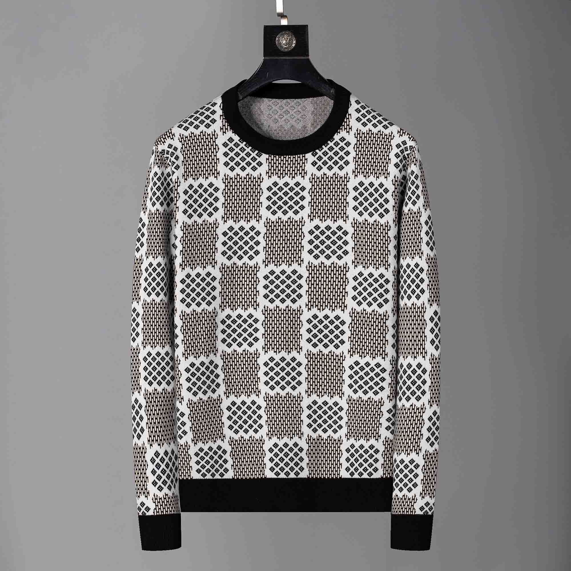 Designer Sweater Man for Woman Knit Crow Neck Womens Fashion Letter Black Long Sleeve Clothes Pullover Oversized luxury Top 24ss