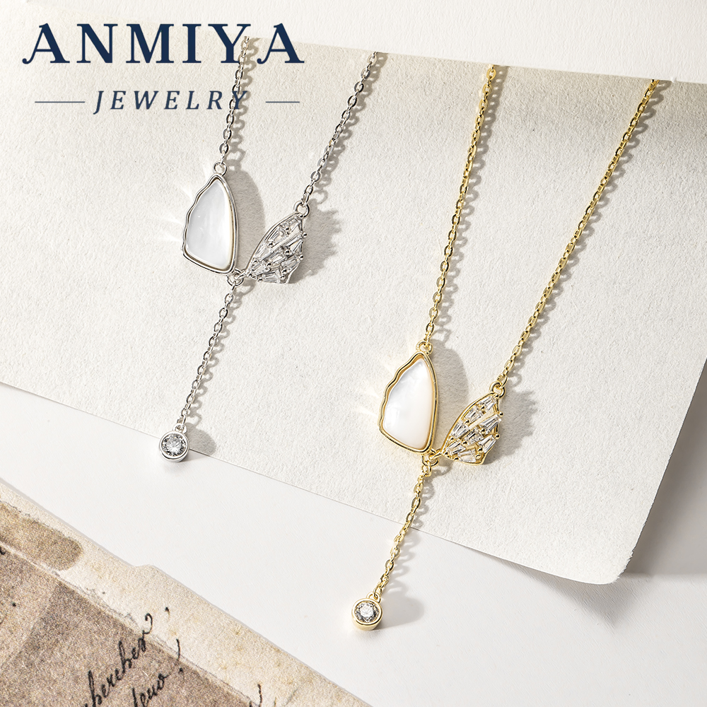 925 Sterling Silver Gold-Plated Butterfly Necklace Cubic Zirconia Elegant Minimalist Design Trendy Link Chain Unisex Daily Wear