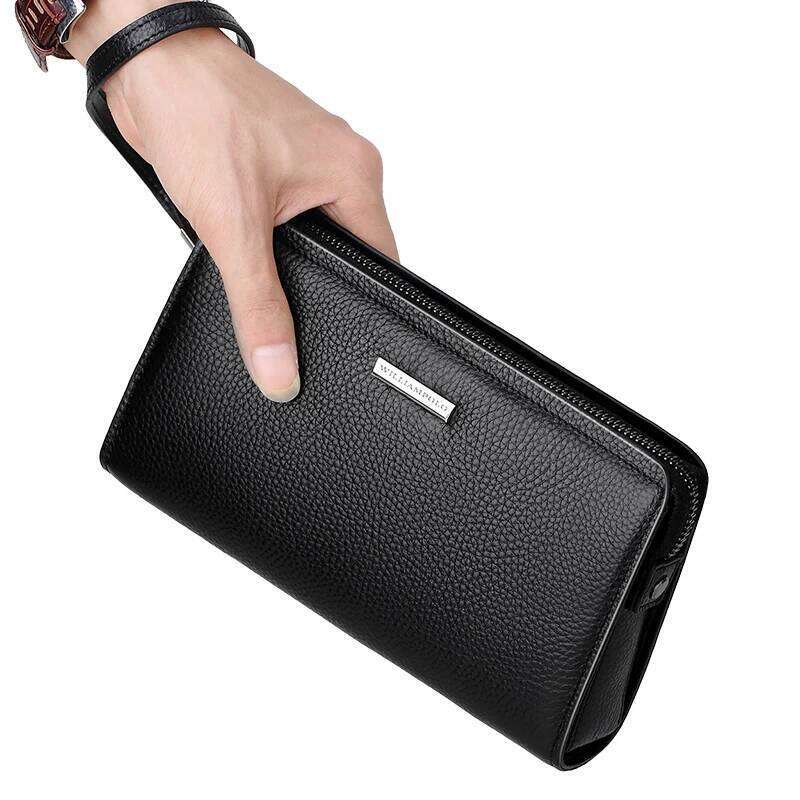 Luxury Designer Men's Leather Multifunctional Personalized Fashion Large Capacity Hand Wallet