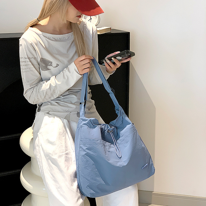 Colorful Fox Korean Version Niche Women's Artistic Simple Casual Crossbody Versatile Lightweight Drawstring Shoulder Bag ddmymoon