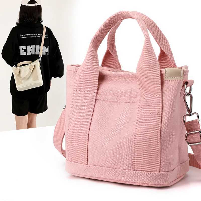 Women Small Bag with Zipper Fashion Lady Single Shoulder Portable Thickened Canvas Mobile Phone Bucket Tote Bag G250729