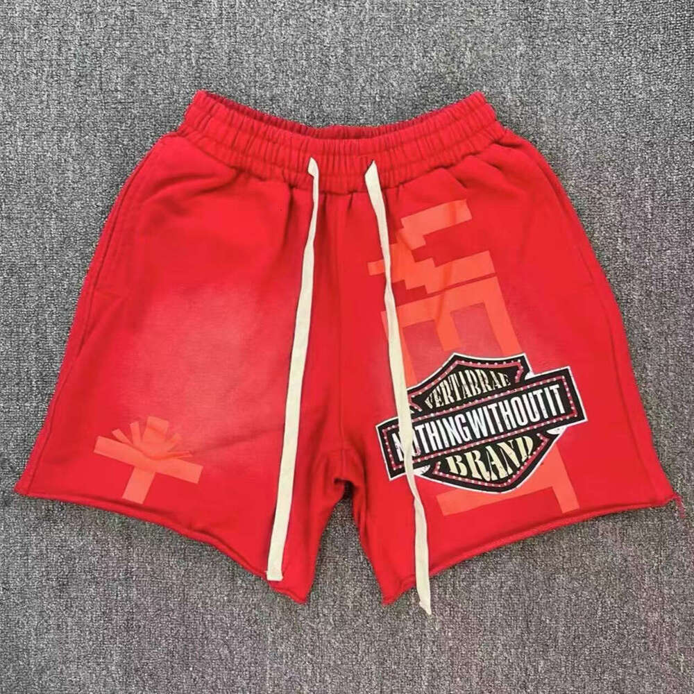 2025VERTABRAE Printed Trendy Brand New Gothic High Street White Square Rope Shorts