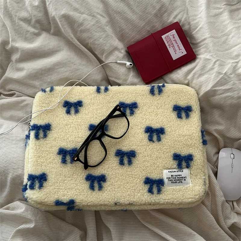 ute Plush bow Laptop Sle For Ipad Pro11 book Air13.6 pro13 14 15 16 Samsung Xiai15.6 Inch Shockproof Tablet Pouch y250730