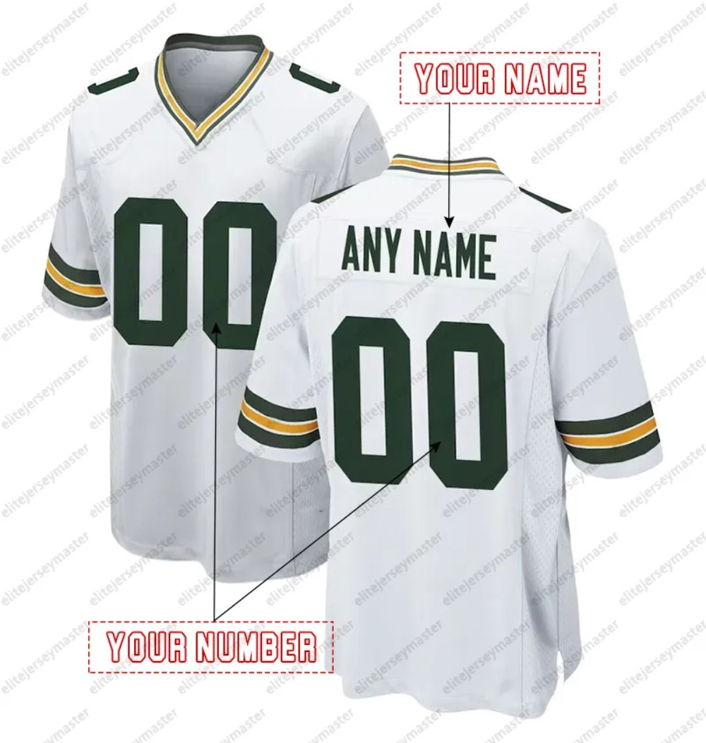 Love 10 Christian Watson 9 Josh Jacobs 8 Romeo Doubs 87 Jayden Reed 11 Xavier McKinney 29 Personalized Customized Football Jerseys Custom Any Number Name 764