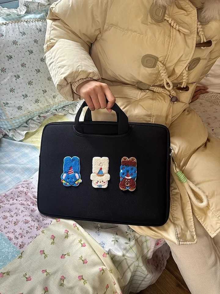 Cute Laptop Bag 13.3 15.4 15.6 Inch For iPad Air6 Pro12.9 11 Book Air13.6 16 Huawei Dell Lenovo Xiaomi Samsung Computer Bag y250730