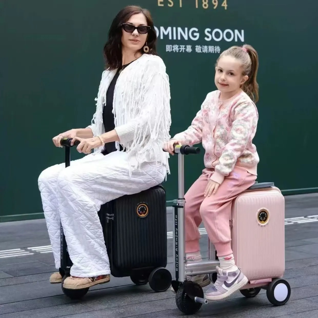 Electric Luggage Rideable Mobility Scooter Trolley Case Chassis Riding 20 inch suitcase travel case Boardable Smart Electric Car Case