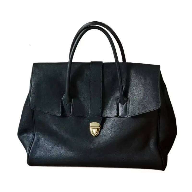 designer bag Designer Tote High Quality Genuine Leather Lock Handbags New In Large Capacity Briefcase Vintage Casual Shoulder Bag
