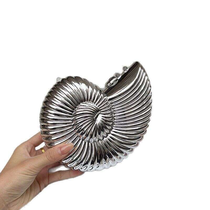 Trendy Niche Design Fashion Evening Chain Snail-Shaped Acrylic Single Shoulder Crossbody Bag