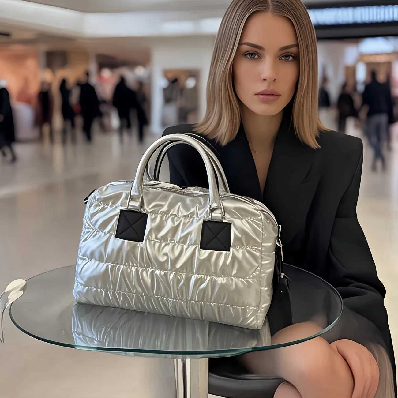 2024 Large Capacity Tote Bag Zipper Closure Detachable Strap Mtiway Carry Crossbody Shoulder Handbag for Work Travel Y250730