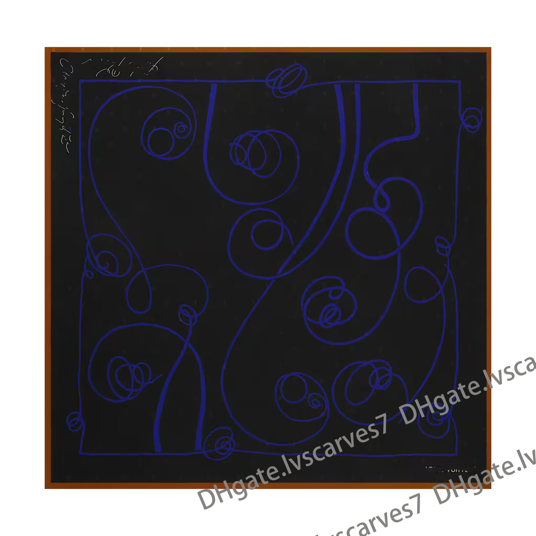 M97352 Fashion Print Floral Scarf Headband for Women Long Handle Bag Scarves Paris Shoulder Tote Lage Ribbon Head Wraps Black white striped scarf classic scarf