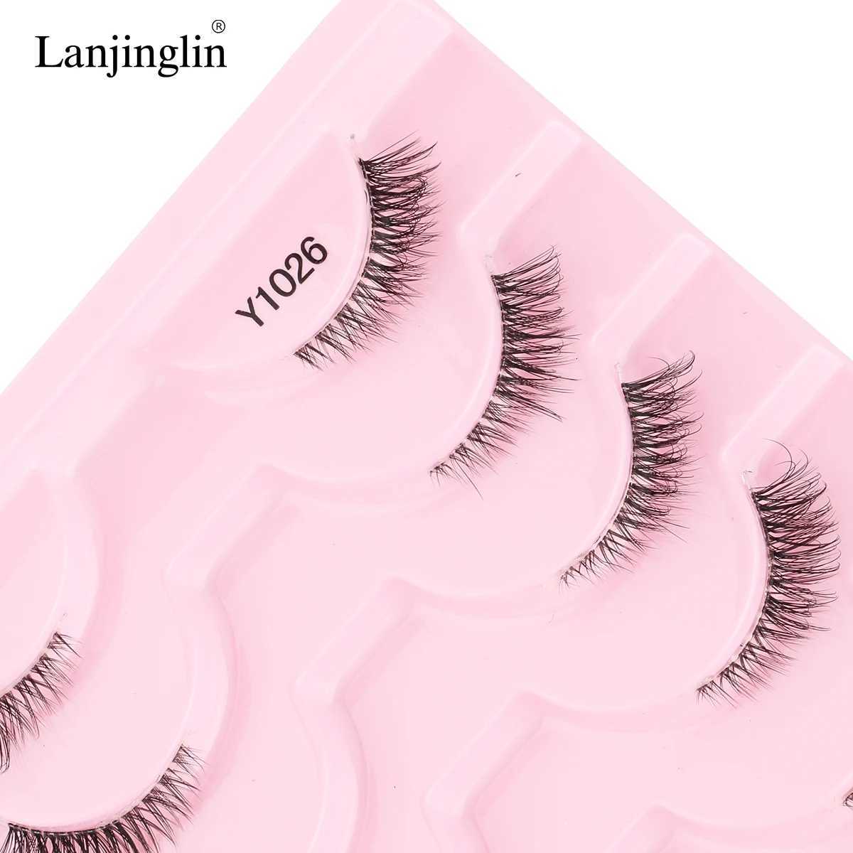 Fake Lashes 3/10 Pairs Half Lashes Cat Eye Natural Long Wispy 3D Mink Eyelashes Reusable Makeup Tool Faux Cils Makeup Eyelashes Z250730