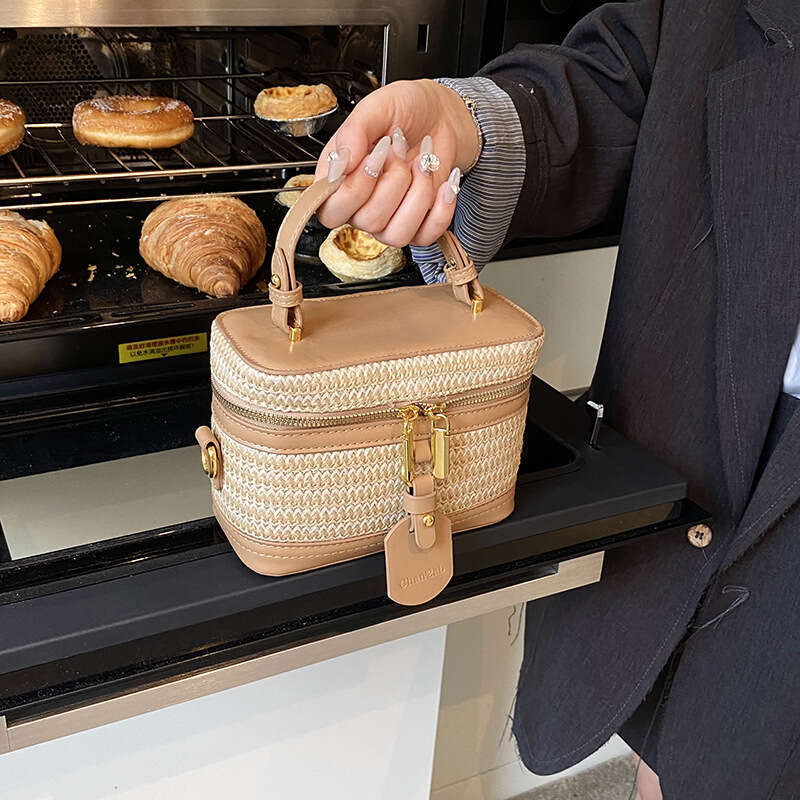 Color-Block Small Square Ins Trend Patchwork Bags Box Design Sense Handbag Women's Shoulder Crossbody Bag