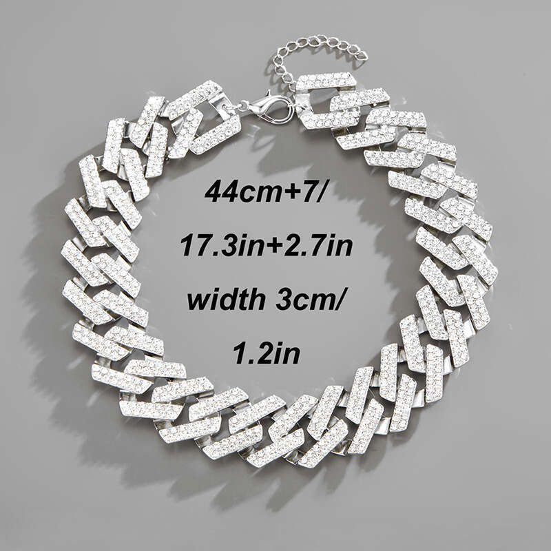 Hip Hop 30mm Extra Large Cuban Thick Chain Trendy Full Dia Men's Necklace
