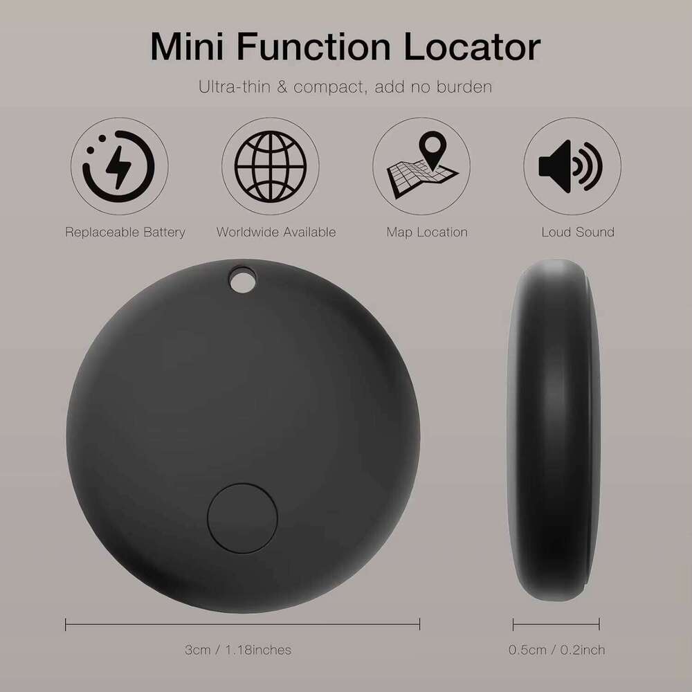 F08 aron Dual System Locator, Compatible with Apple and Android Find My Hub, Replaceable Battery, Waterproof, Bluetooth Item Finder
