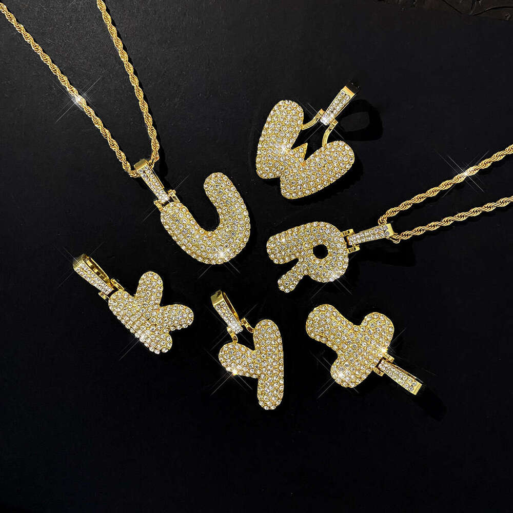 Exquisite Round Cute Bubble Letter Pendant Personality Creative Hip Hop Necklace Direct Shipping