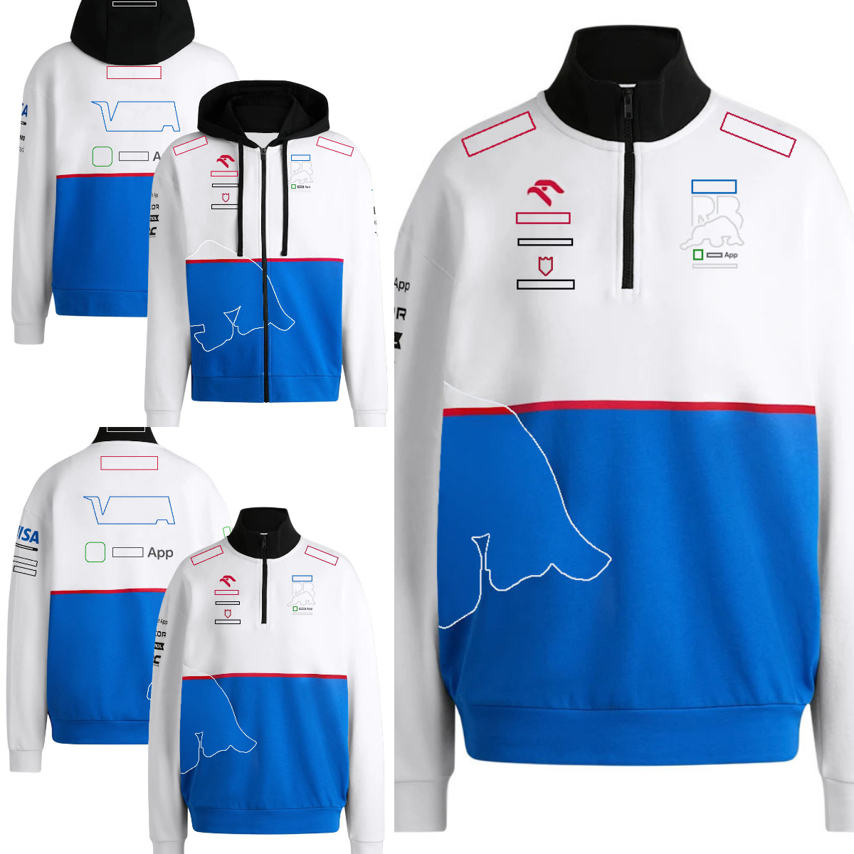 2025 Unisex Formula 1 Full-length Zip Hoodie F1 Driver Racing Jacket Sweatshirt Fashion Team Car Fans Sweat Custom free shipping