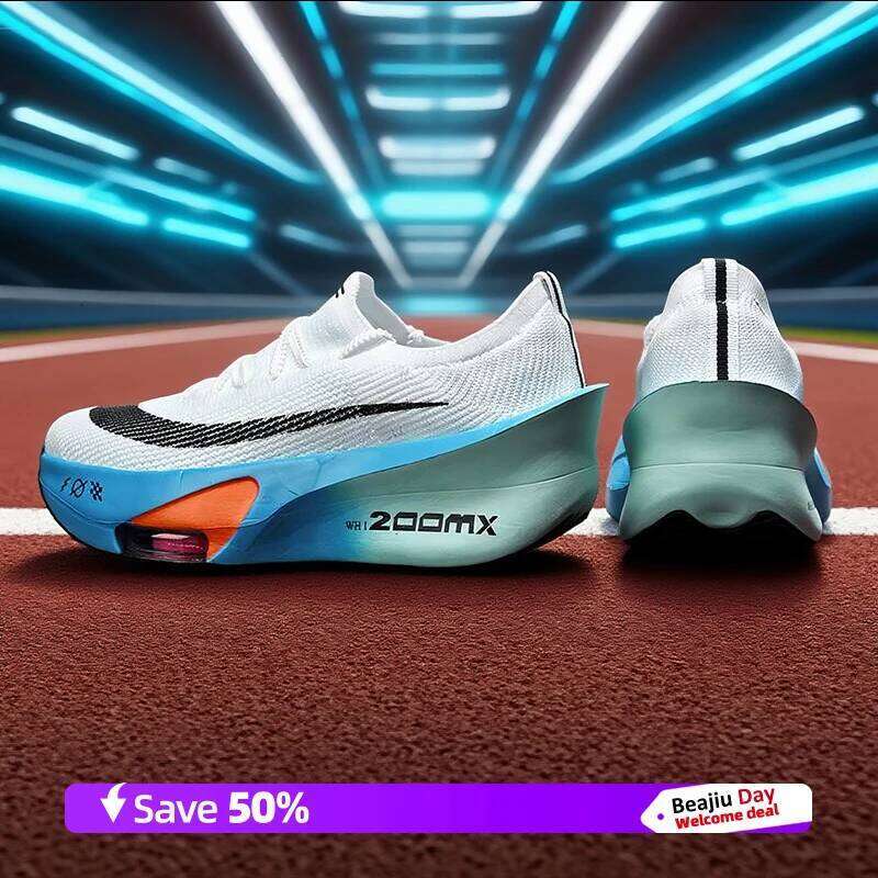 Men Running Shoes Carbon Plate Speciality Marathon Sports Breathable Lightweight Women's Comfortable Nonskid Leisure Sneakers