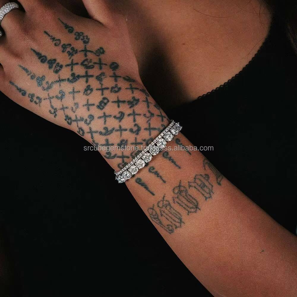 Fashion Jewelry VVS Moissanite Bracelet Pass the Diamond Test of Mens and Womens Tennis Link Bracelets at Wholesale Price