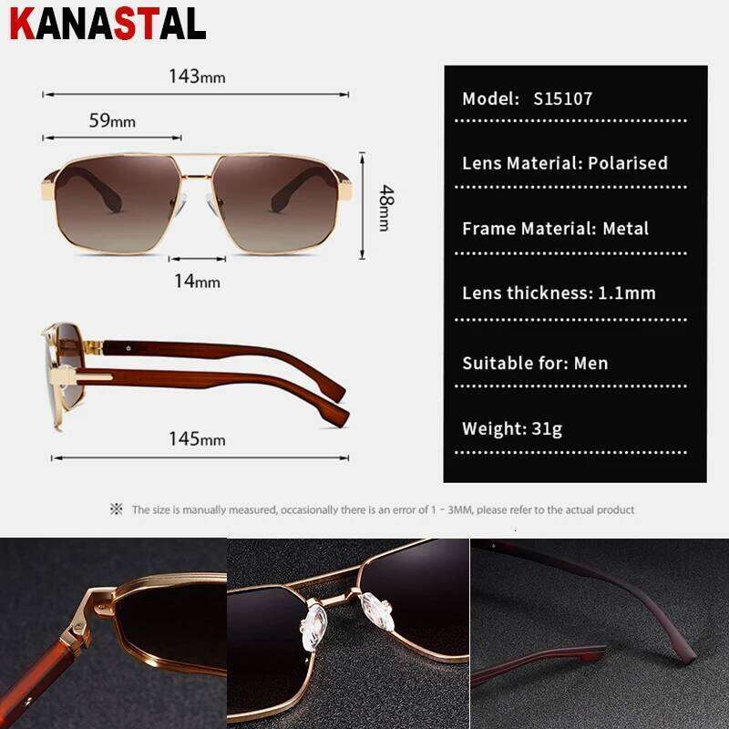 Men Metal Polarized Sunglasses Women UV400 Sun Glasses Big Eyeglasses Frame Driving Golf Cycling Goggle Anti Glare Shade Eyewear