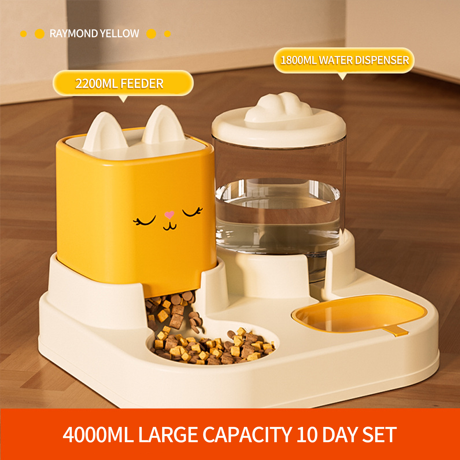 Pet feeder cat bowl water dispenser 2-in-1 automatic feeder dog bowl dog bowl pet supplies wholesale